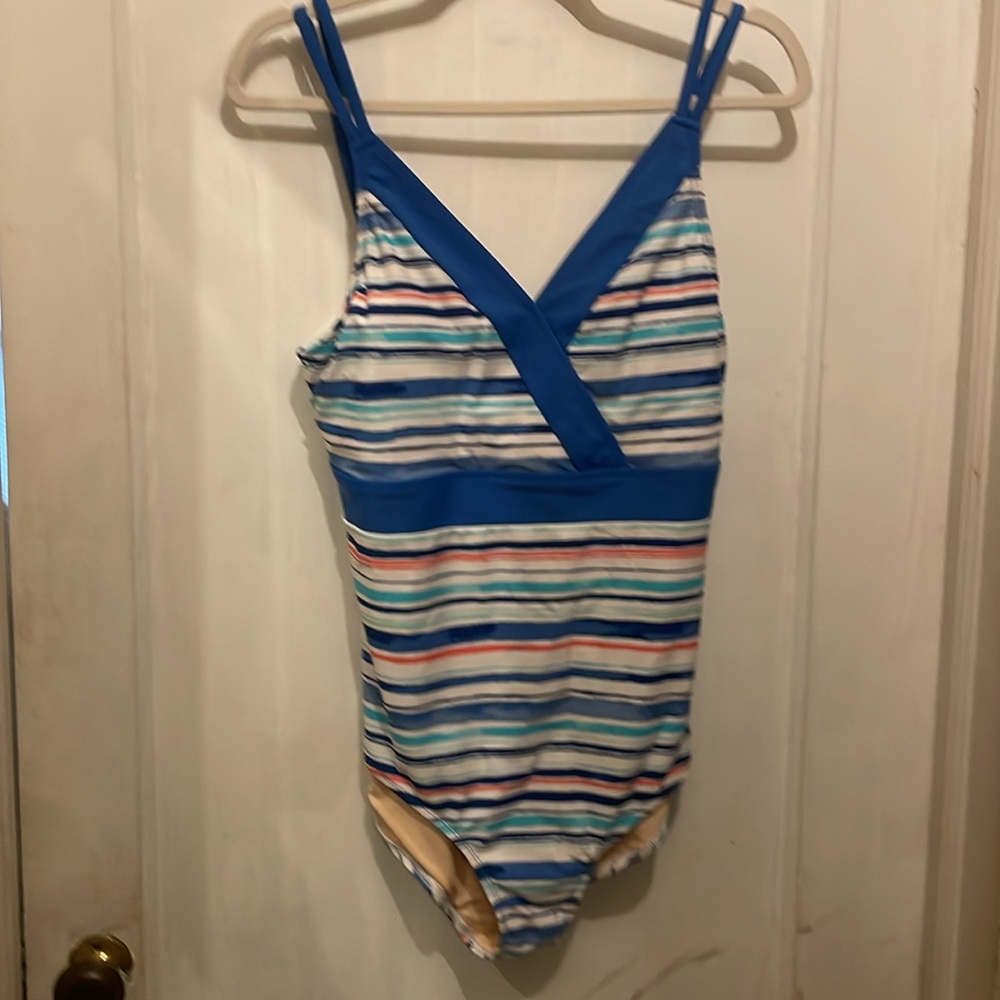 TALBOTS 2 piece Swim Set. One piece bathing suit and matching sun dress